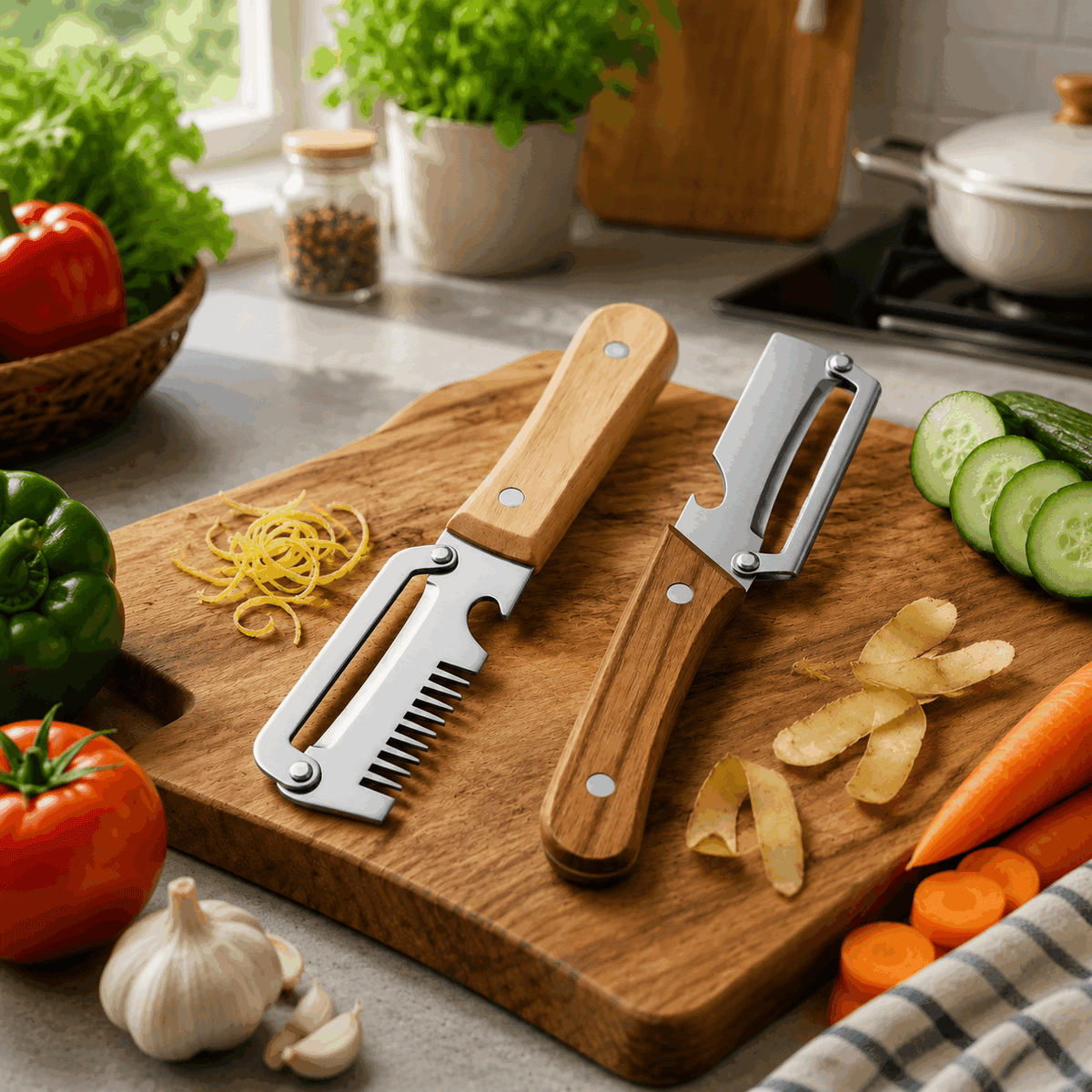 🍴Ivosoma® 3-in-1 Scallion Shredder & Peeler – Fast, Efficient & Must-Have Kitchen Tool ✨
