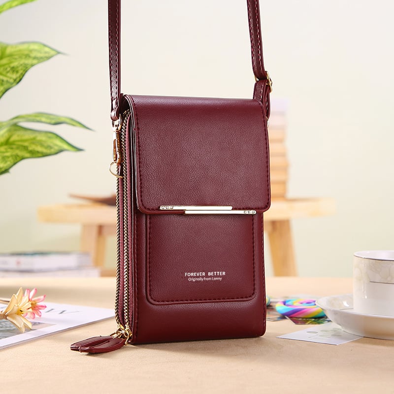 💞LAST DAY 70% OFF ✨👜📱 Simple and elegant women's touchscreen crossbody phone wallet