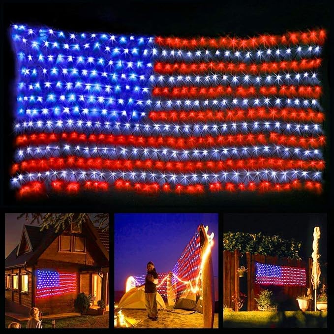 🔥49% Off Sale on July 4-Solar American Flag Lights Outdoor