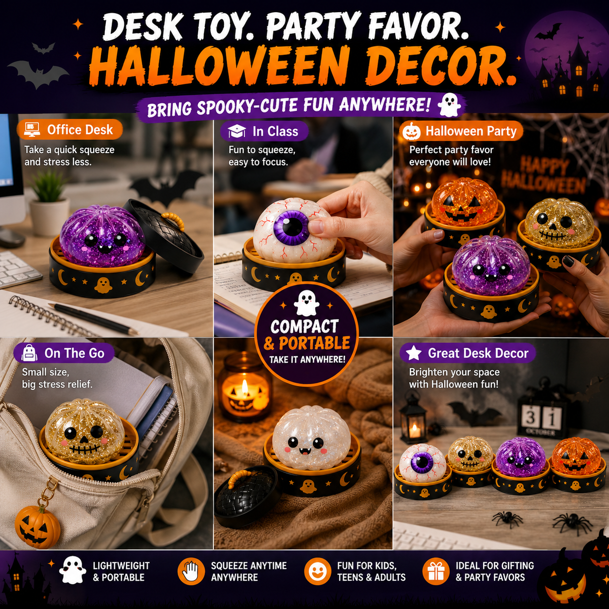 🔥70% OFF TODAY🎃 Halloween Steamed Bun Squishy Mystery Box Toy