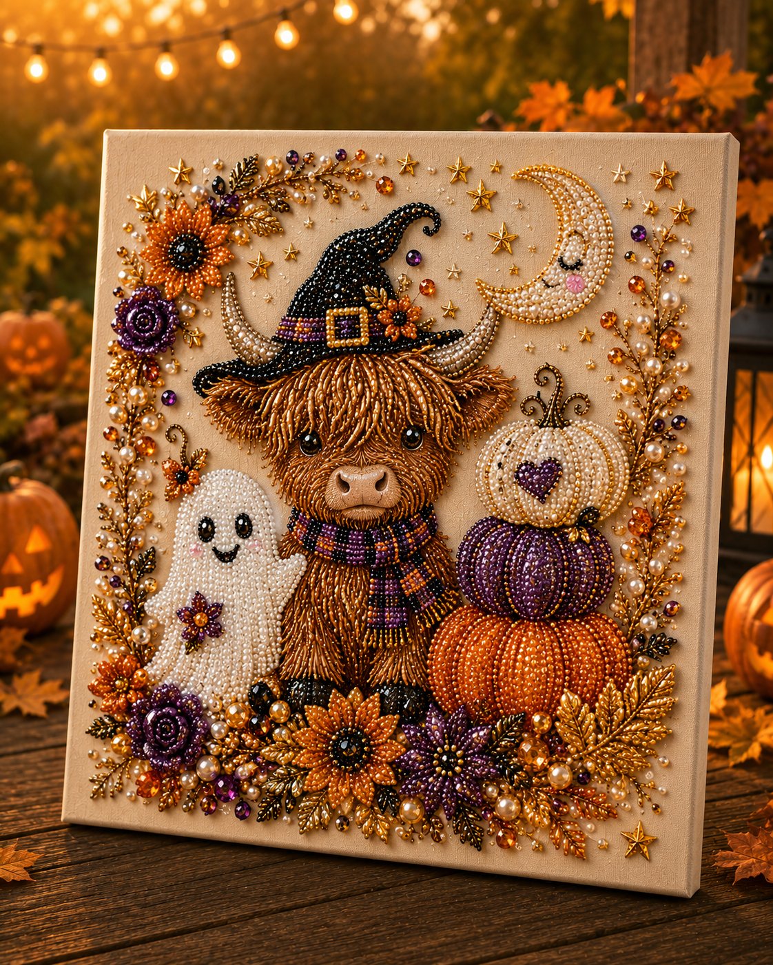 💥 Last Day 50% OFF – 👻✨IVOSOMA® Halloween Pearl Art DIY Kit – Turn Tiny Pearls into Spooky-Cute Magic