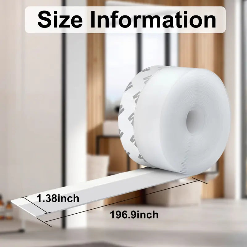 Ivosoma® 16.4Ft Door Weather Stripping | Adhesive Draft Stopper Seal Strip for Doors, Windows & Shower Doors