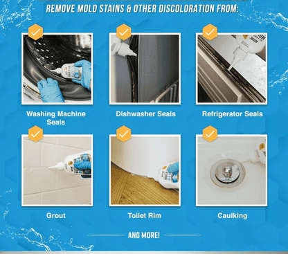 🔥LIMITED SALE 50% OFF!!💥IVOSOMA® Mold Remover Gel with Scrub Brush – Heavy Duty Mildew Stain Cleaner for Washer Gasket, Shower Caulk, Tile Grout & Bathroom