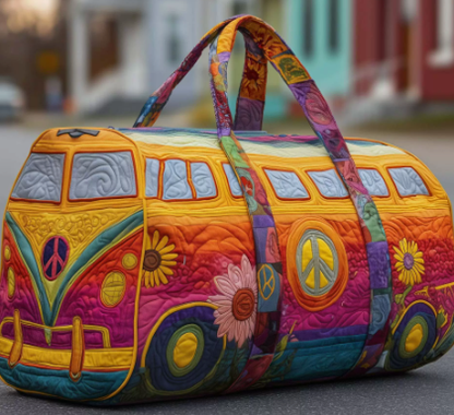 💞LAST DAY 50% OFF ✨Larnto® Hippie Journey Quilted Duffle Bag