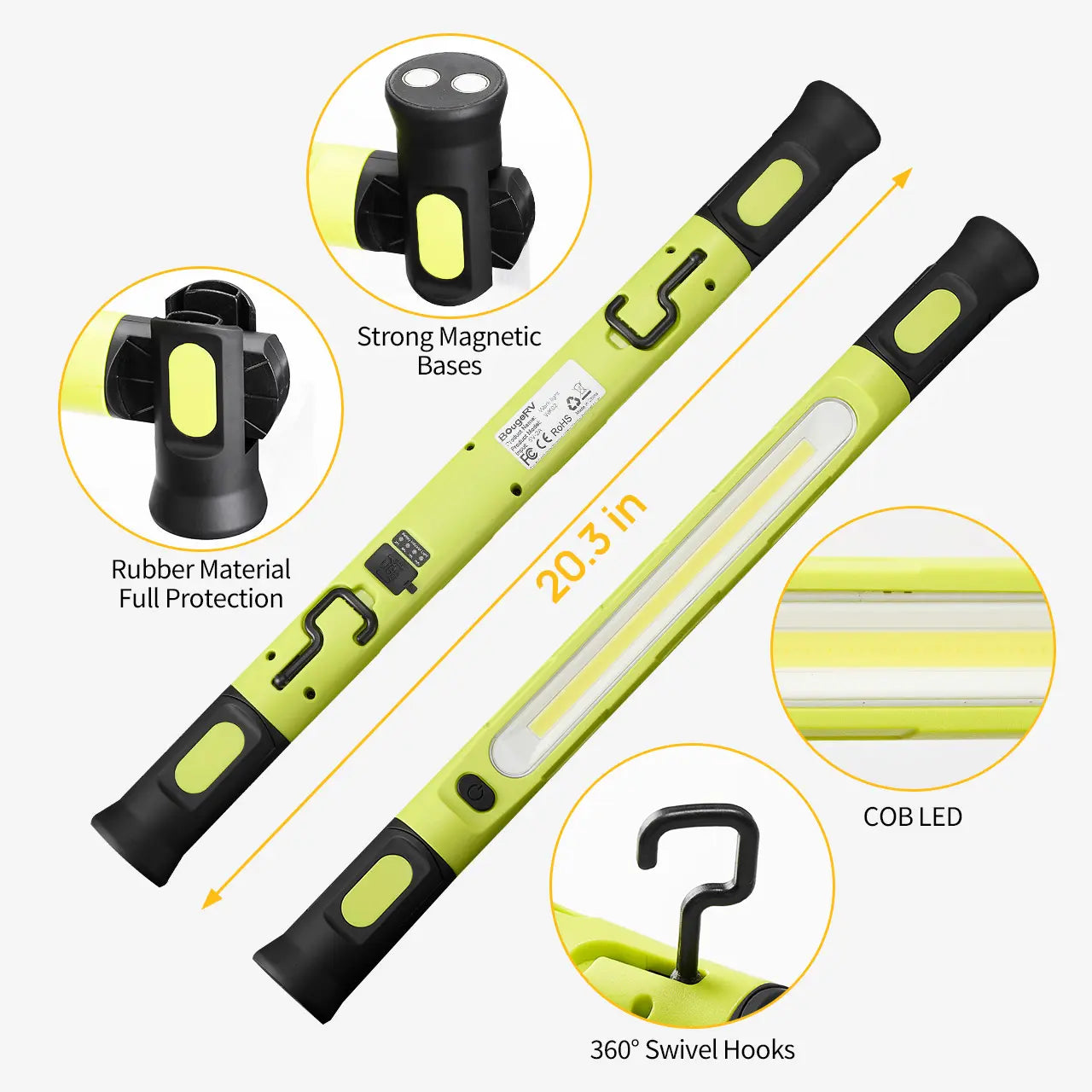 🌟🔦Multifunctional magnetic rechargeable work light💡