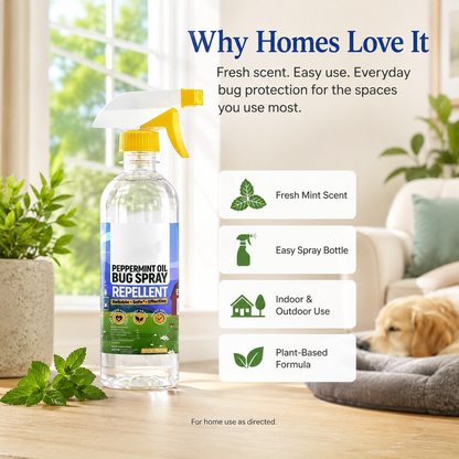 Ivosoma® Powerful Peppermint Oil Spray That Protects Your Home, Safe for Kids & Pets