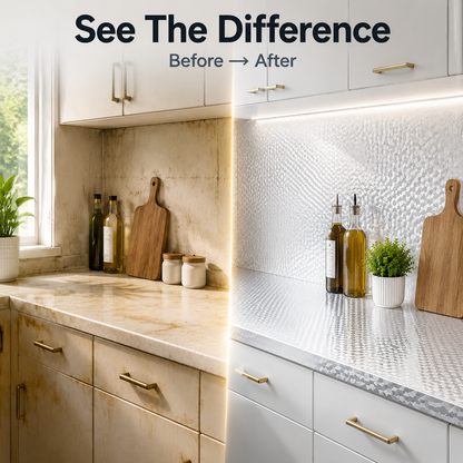 Ivosoma® Peel & Stick Kitchen Makeover Film – Waterproof DIY Countertop & Cabinet Cover
