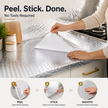 Ivosoma® Peel & Stick Kitchen Makeover Film – Waterproof DIY Countertop & Cabinet Cover