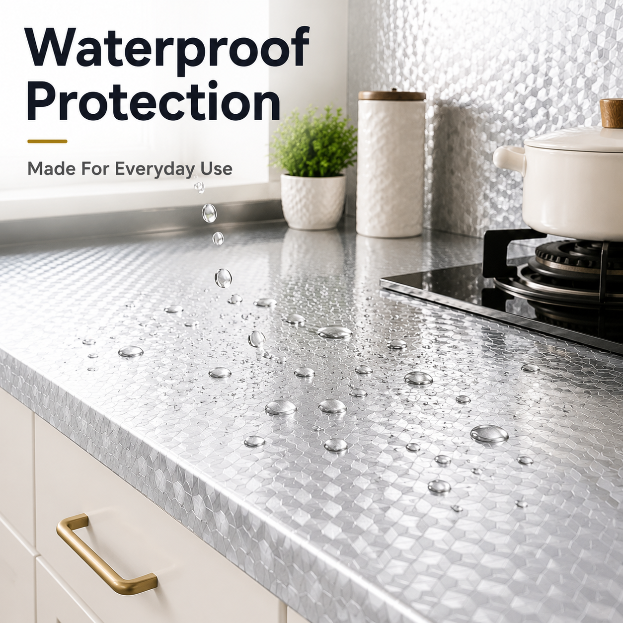 Ivosoma® Peel & Stick Kitchen Makeover Film – Waterproof DIY Countertop & Cabinet Cover