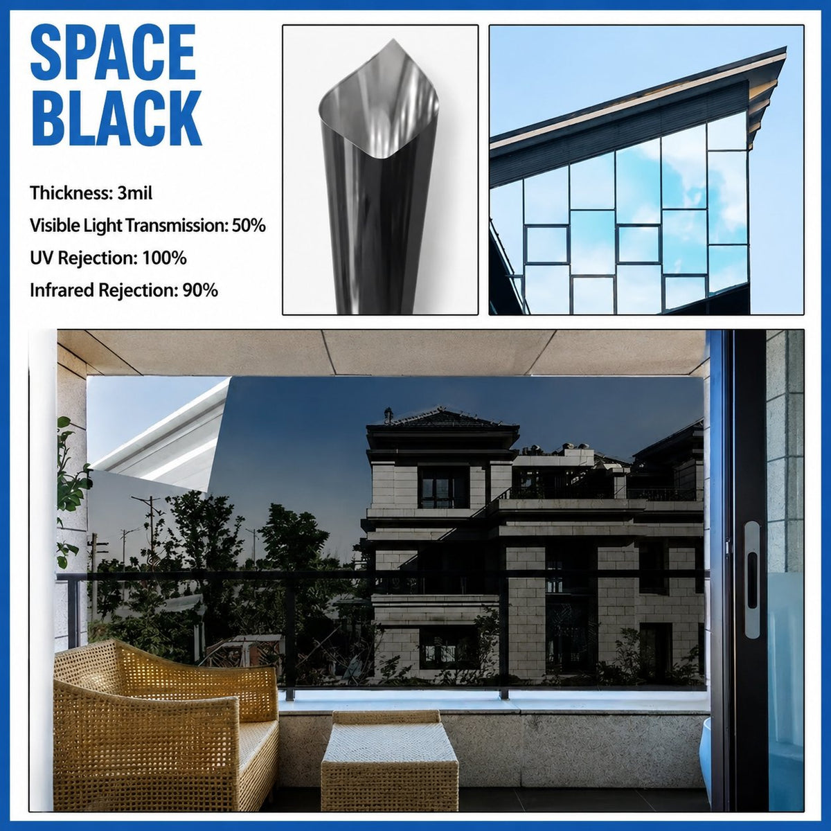 Ivosoma® One-Way Mirror Window Film – Heat Control & UV Protection upsell