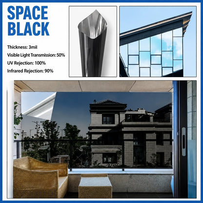 Ivosoma® One-Way Mirror Window Film – Heat Control & UV Protection upsell