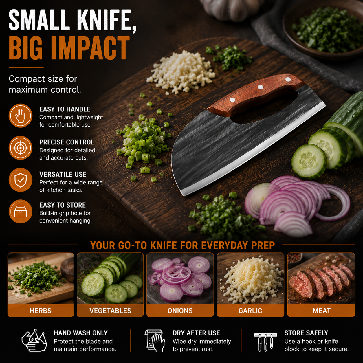 🔥💞LAST DAY 50% OFF ✨ | Hand-Forged Kitchen Slicing Cleaver 🍖