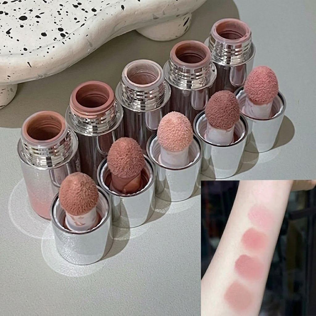 Kylatocosh Velvet Matte Liquid Blush: Seamless Blend Cheek Color, Natural-Looking Low Saturation Tint for a Healthy Glow