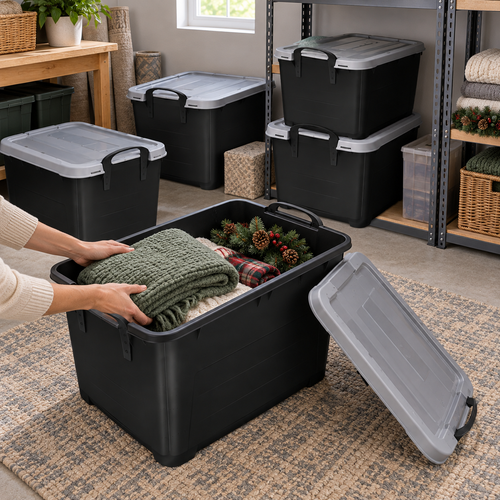 Life Story 55-Quart Heavy-Duty Stackable Storage Bins with Lids