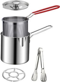 5-piece set [pan + strainer + steel lid + clamp + stove rack]