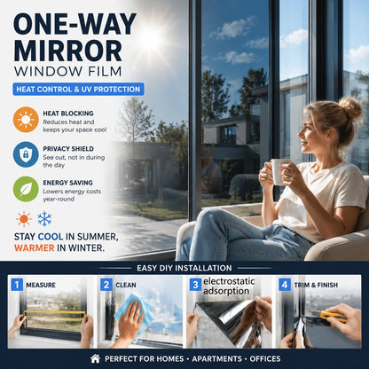 Ivosoma® One-Way Mirror Window Film – Heat Control & UV Protection upsell