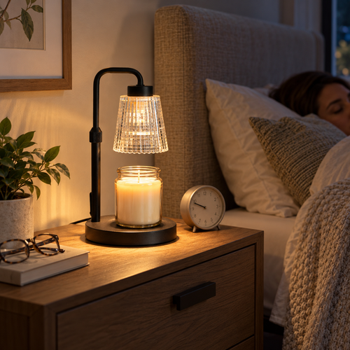 GODONLIF Dimmable Candle Warmer Lamp with 24-Hour Cycle Timer & 2 Bulbs