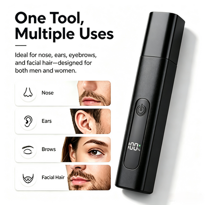 IVOSOMA® Professional LED Display Nose & Ear Trimmer, Painless Travel Gifts for Men Women.