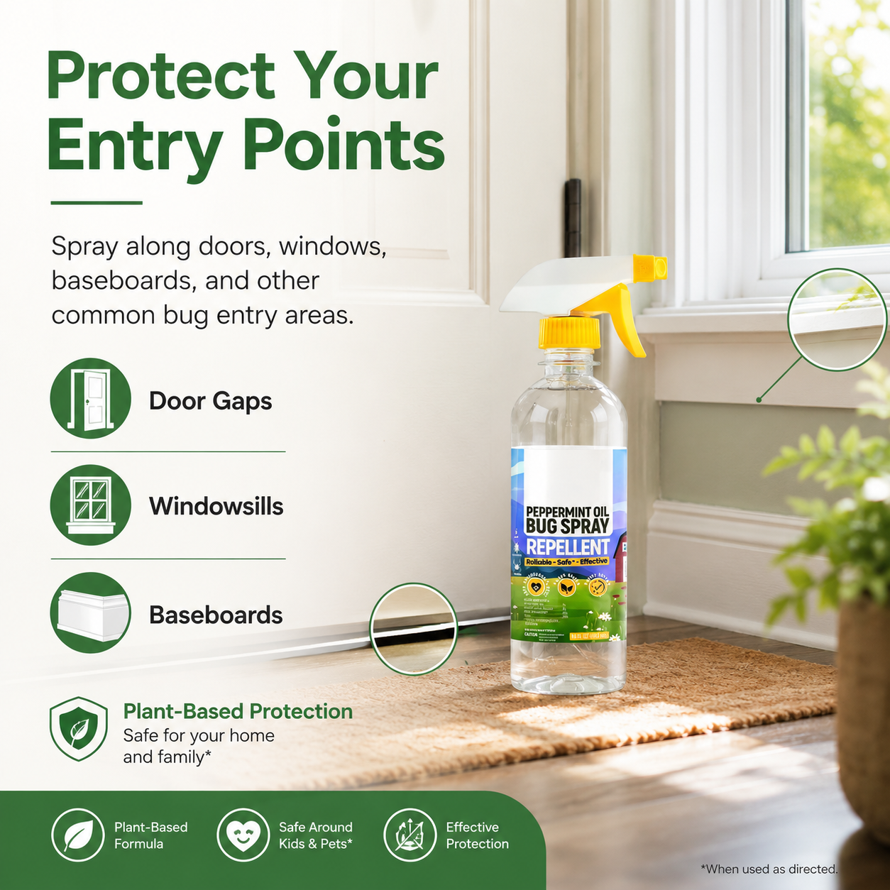 Ivosoma® Powerful Peppermint Oil Spray That Protects Your Home, Safe for Kids & Pets