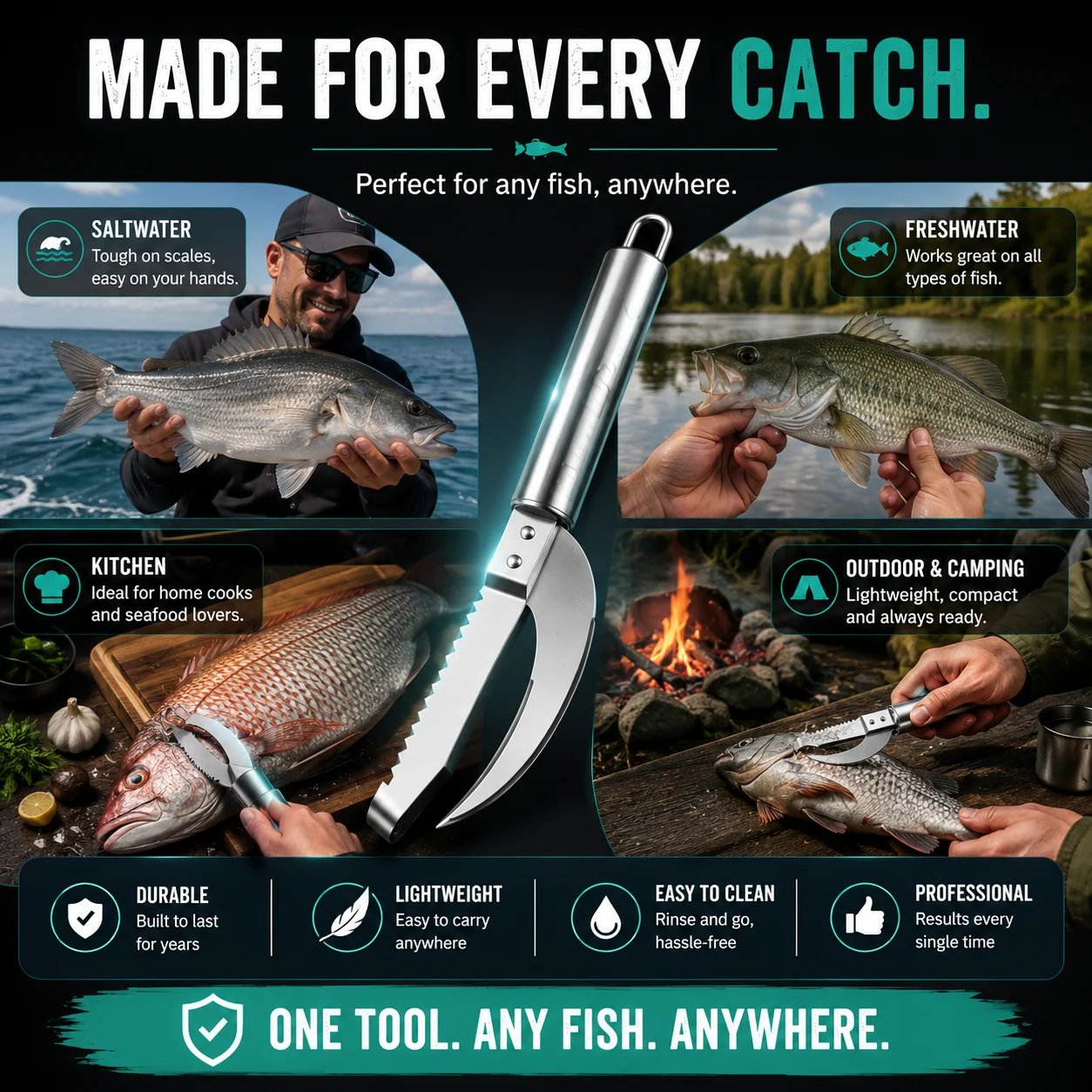 🔥Ivosoma®  2026 Hot Sale 3-in-1 Fish Scaler & Cleaning Knife