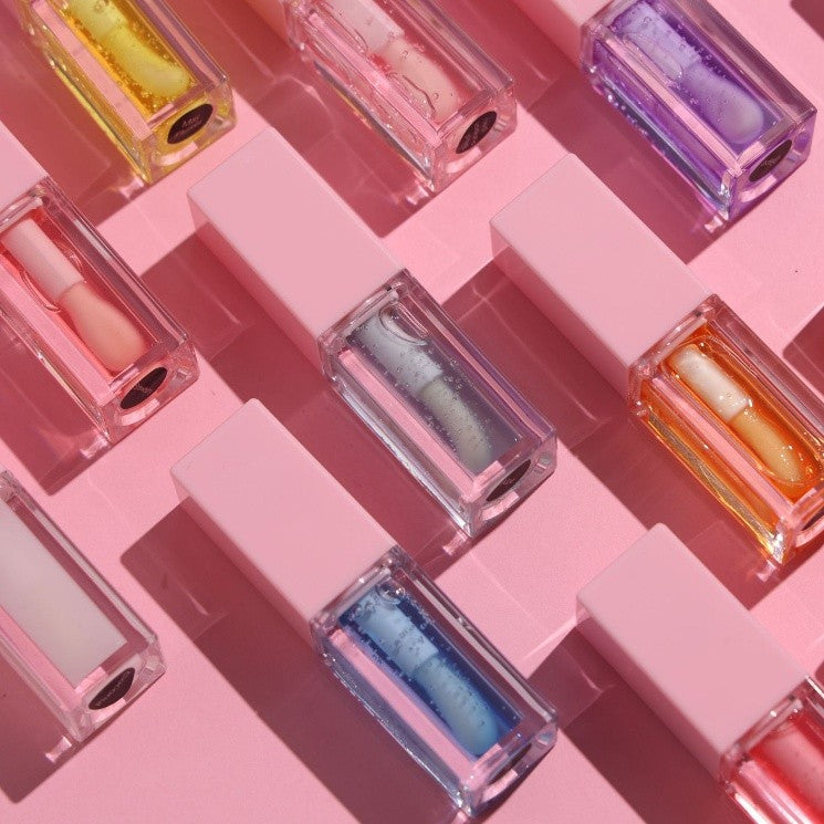 Kylatocosh Crystal Clear Fruit Plumping Lip Oil - Nourishing Plant Extracts Glossy Lip Treatment, Non-Sticky Moisturizing Lip Glaze