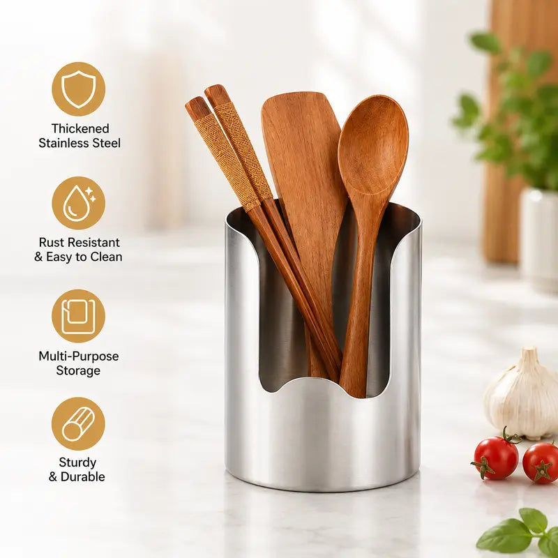 Ivosoma® 2 - Pcs Thickened Stainless Steel Utensil Organizer, Rust Resistant Easy to Clean