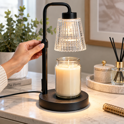 GODONLIF Dimmable Candle Warmer Lamp with 24-Hour Cycle Timer & 2 Bulbs