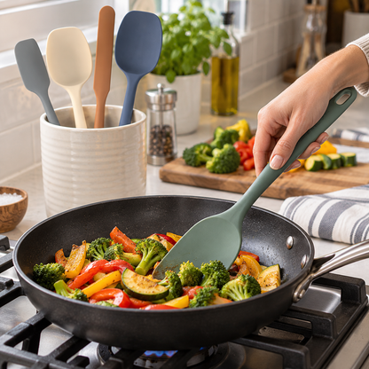ChefAide 5-Piece Silicone Spatula Set