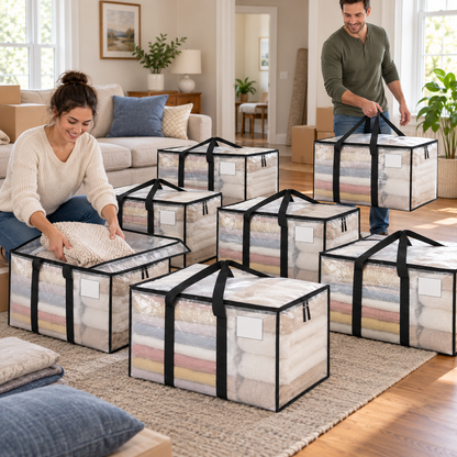Extra Large Clear Heavy-Duty Moving & Storage Bags