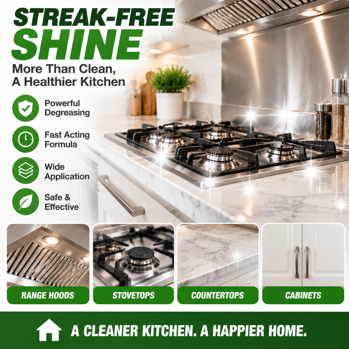 Ivosoma® Heavy Duty Kitchen Degreaser Spray – Powerful Grease Remover For Stove, Oven, Cabinets & Multiple Surfaces upsell