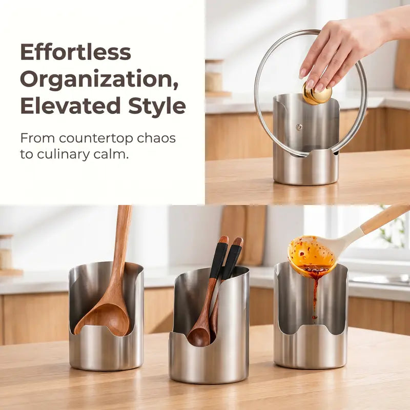 Ivosoma® 2 - Pcs Thickened Stainless Steel Utensil Organizer, Rust Resistant Easy to Clean