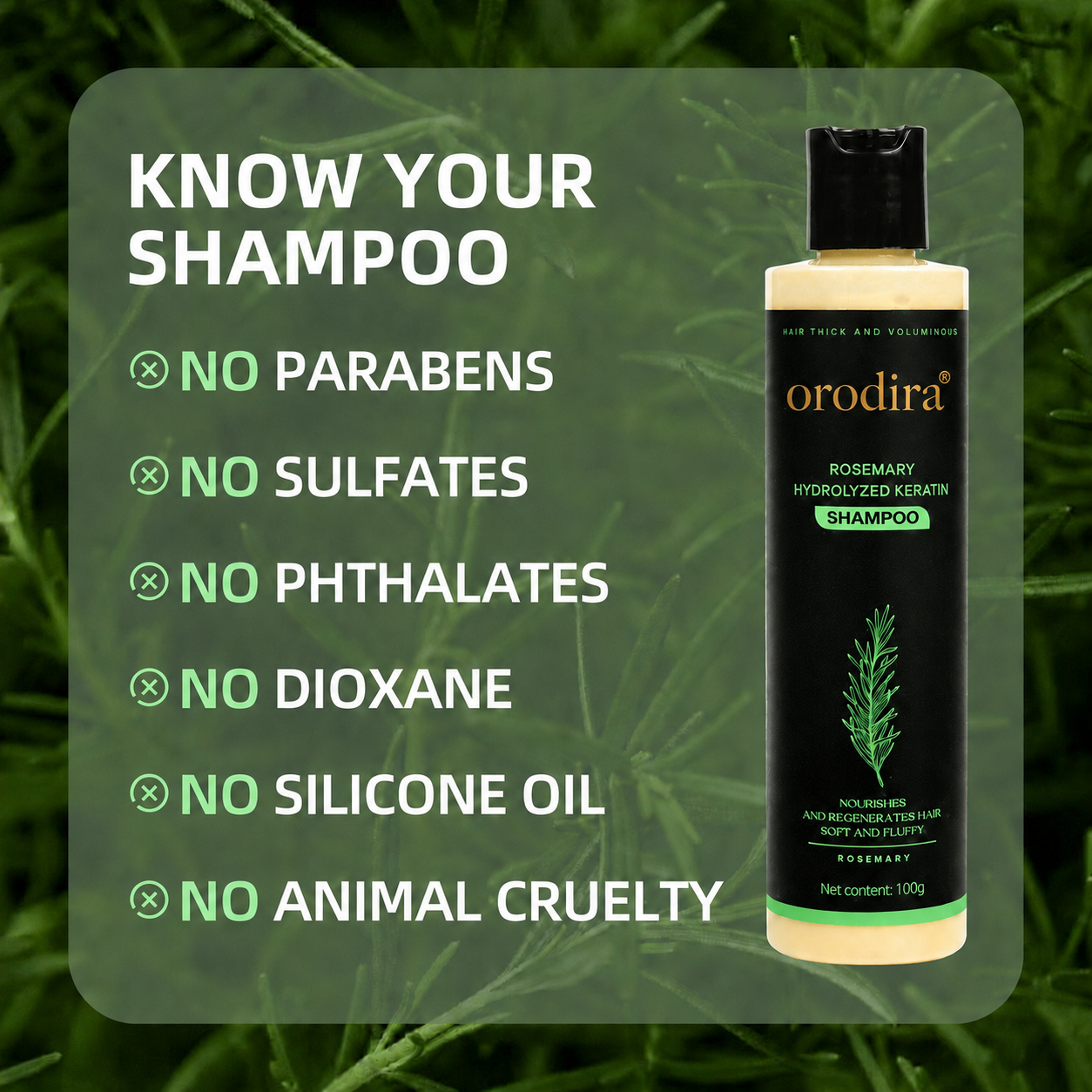 🔥💞LAST DAY 75% OFF ✨Rosemary Keratin Shampoo | Hair Growth & Anti-Dandruff Scalp Treatment