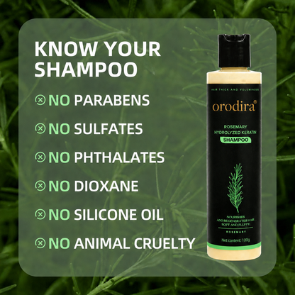🔥💞LAST DAY 75% OFF ✨Rosemary Keratin Shampoo | Hair Growth & Anti-Dandruff Scalp Treatment