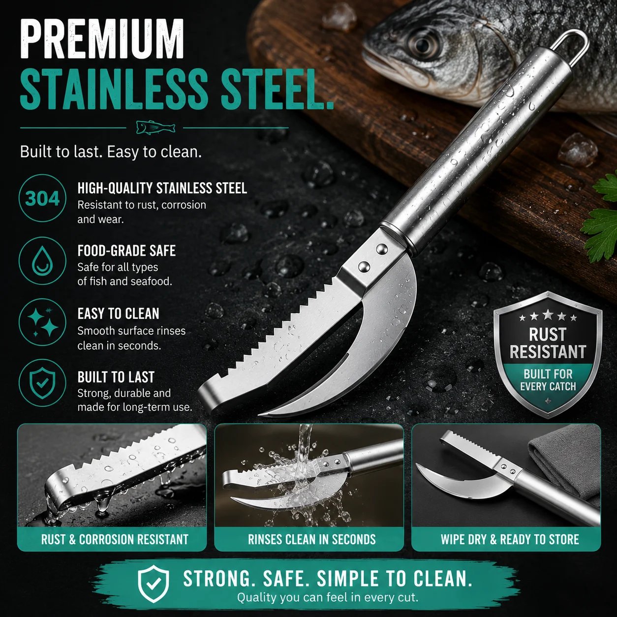 🔥Ivosoma®  2026 Hot Sale 3-in-1 Fish Scaler & Cleaning Knife