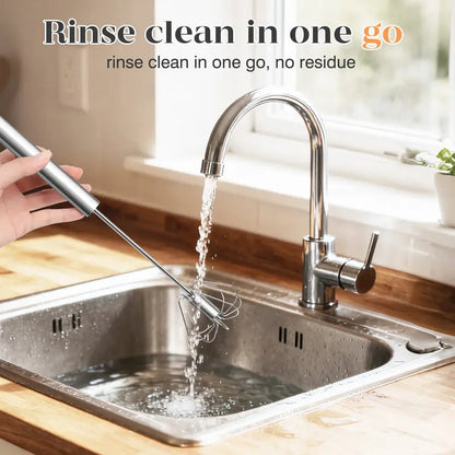 🎉LAST DAY 50% OFF ✨IVOSOMA®Stainless Steel Hand-Push Rotary Whisk – Effortless Mixing in Seconds!