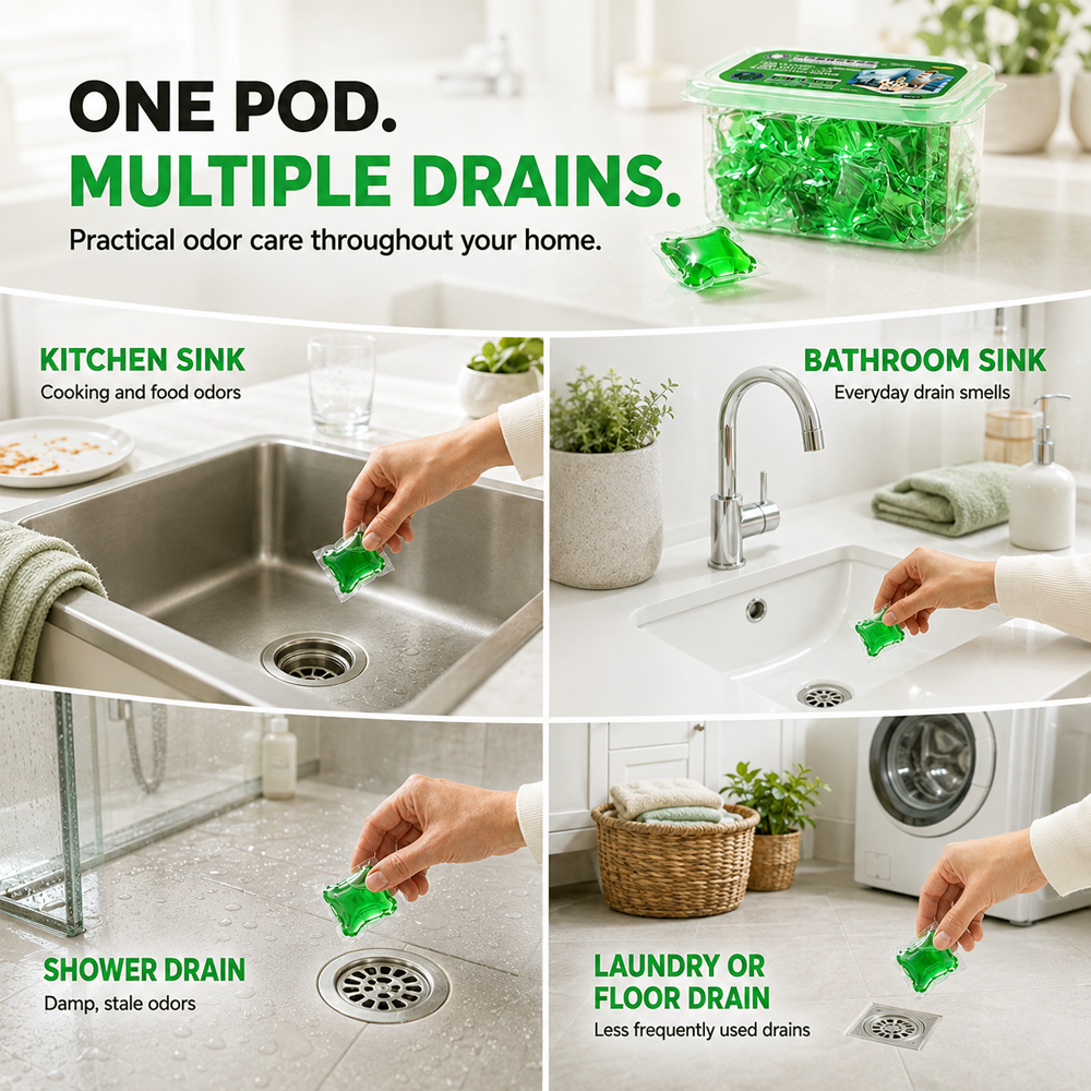 Ivosoma® Drain Deodorizer Capsules – Drop In For Fresher Drains upsell