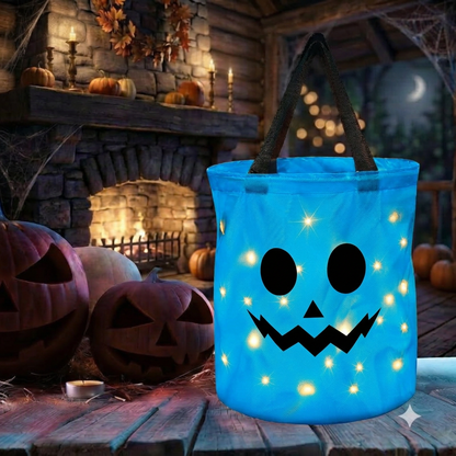 🎃2026 Halloween 50% OFF👻🌟Ivosoma® LED Light-Up Halloween Pumpkin Candy Tote Bag