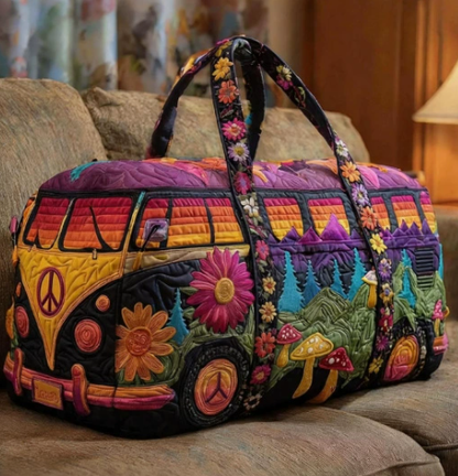 💞LAST DAY 50% OFF ✨Larnto® Hippie Journey Quilted Duffle Bag