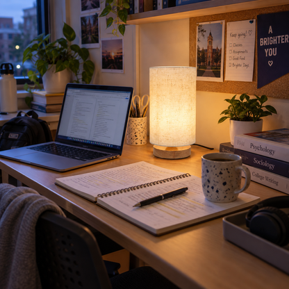 SEENSINY Small Bedside Table Lamp