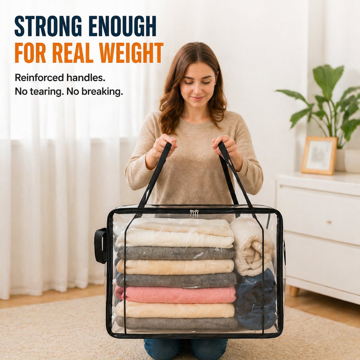 🎁💞LAST DAY 50% OFF ✨📦Ivosoma®Large Heavy-Duty Thick Plastic Clear Storage