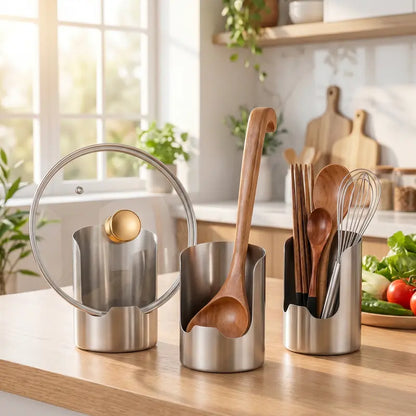 Ivosoma® 2 - Pcs Thickened Stainless Steel Utensil Organizer, Rust Resistant Easy to Clean