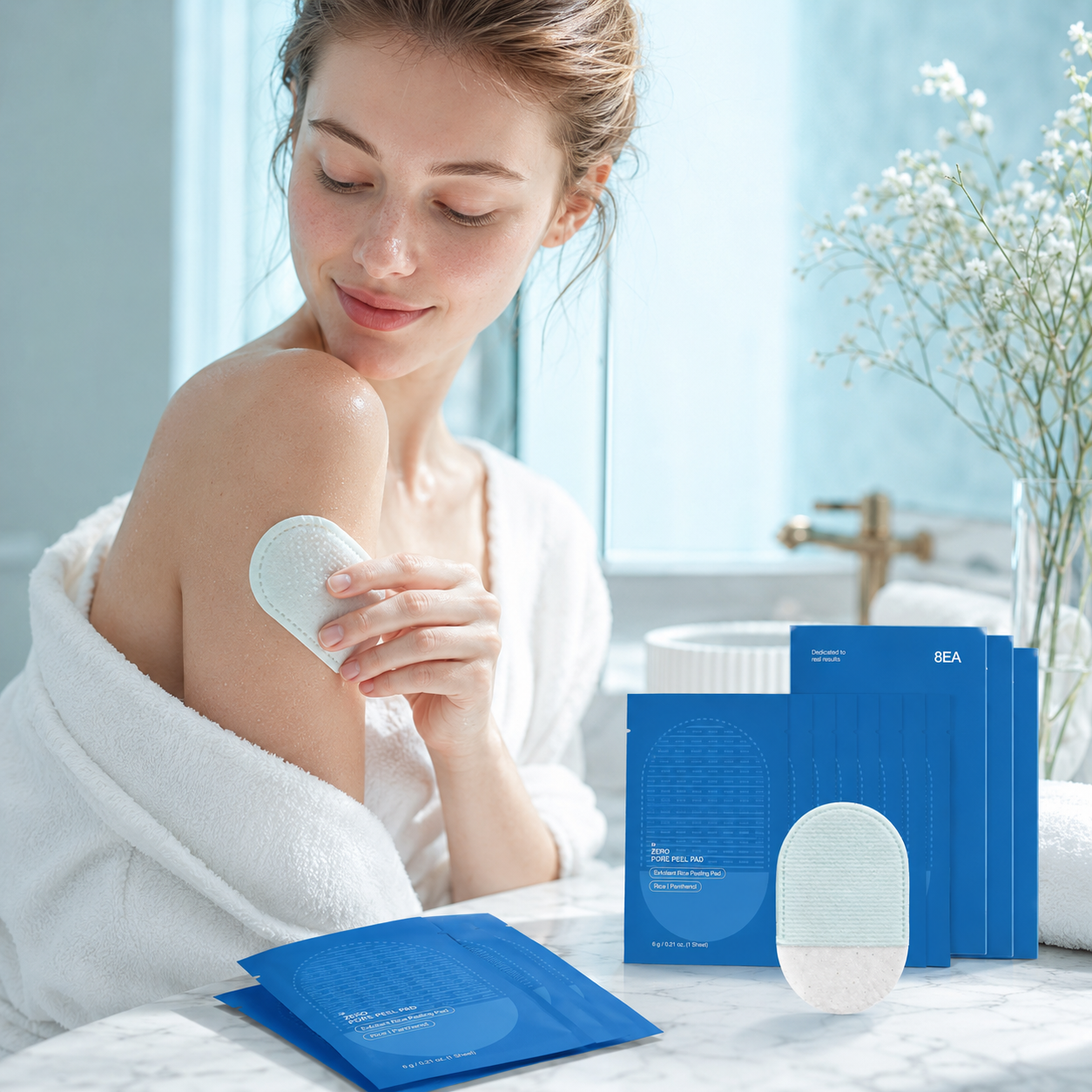 Ivosoma® Body Exfoliating Scrub Pads For Bumpy Flaky Skin 8 Pack