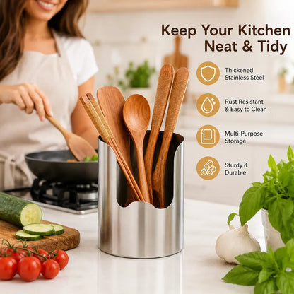 Ivosoma® 2 - Pcs Thickened Stainless Steel Utensil Organizer, Rust Resistant Easy to Clean