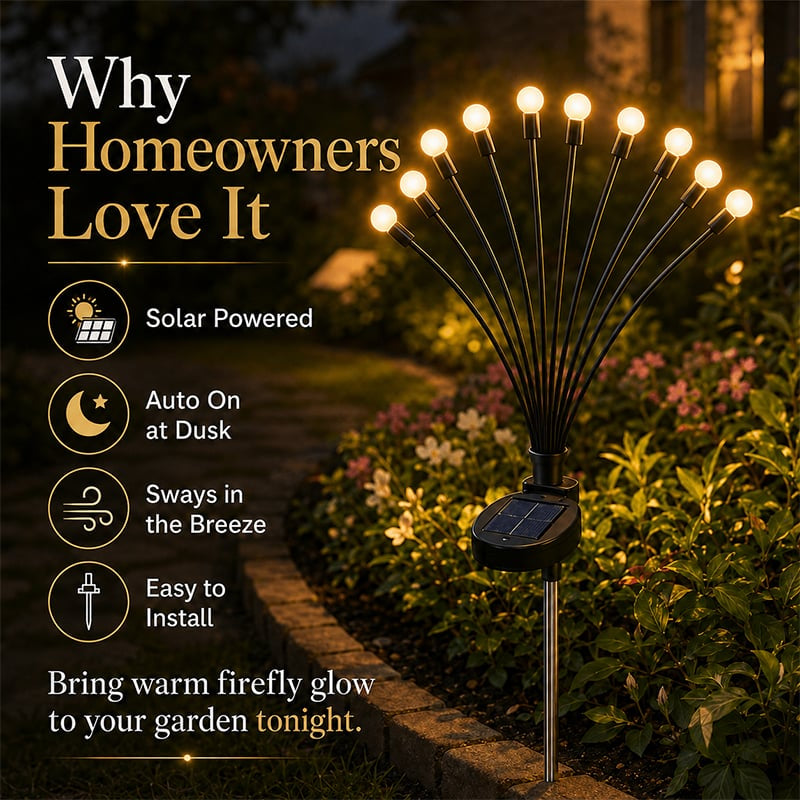 🔥Lasy day 50% OFF-🔥Ivosoma® IP65 Waterproof Solar Powered Firefly Light