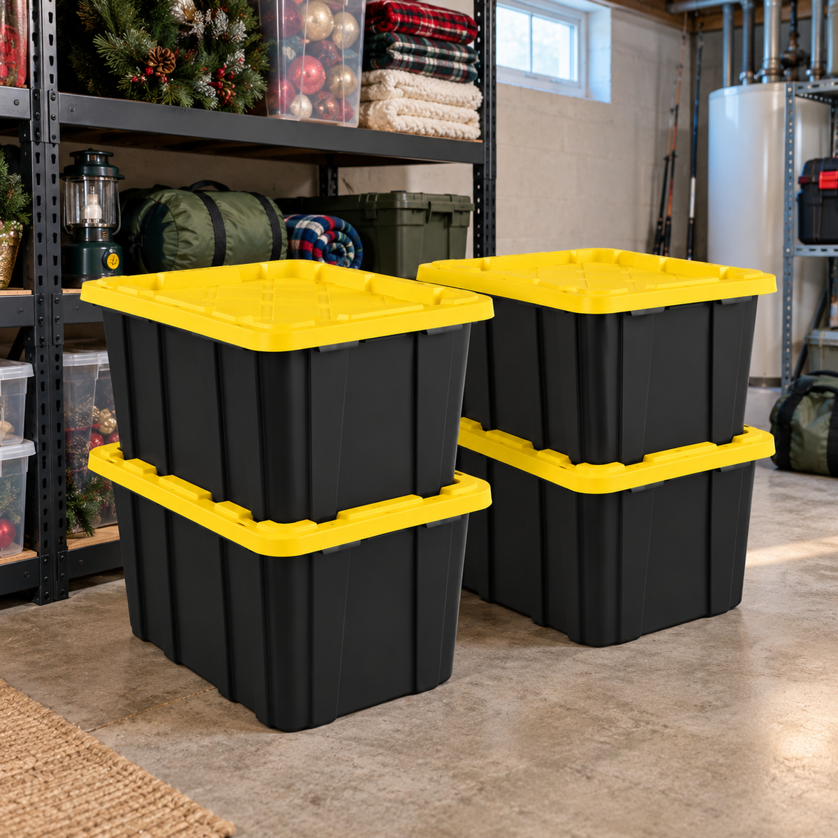 Sterilite 27 Gallon Industrial Storage Totes with Lids