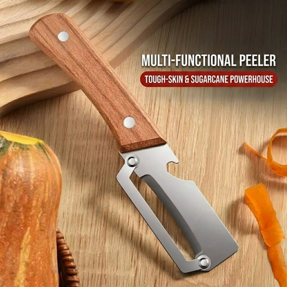 🔥💞LAST DAY 75% OFF ✨3-in-1 Stainless Steel Vegetable Peeler with Wooden Handle & Bottle Opener upsell