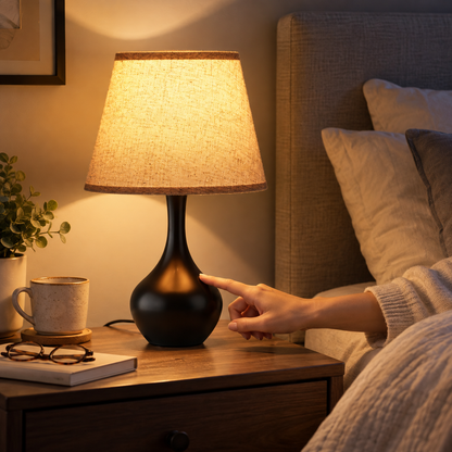 Seealle 16.1-Inch 3-Way Dimmable Touch Table Lamp
