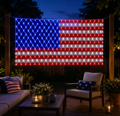 🔥49% Off Sale on July 4-Solar American Flag Lights Outdoor