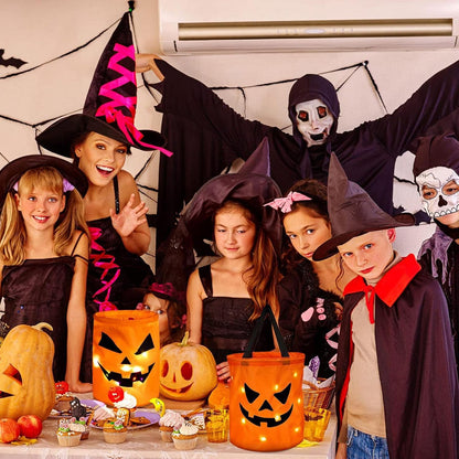🎃2026 Halloween 50% OFF👻🌟Ivosoma® LED Light-Up Halloween Pumpkin Candy Tote Bag