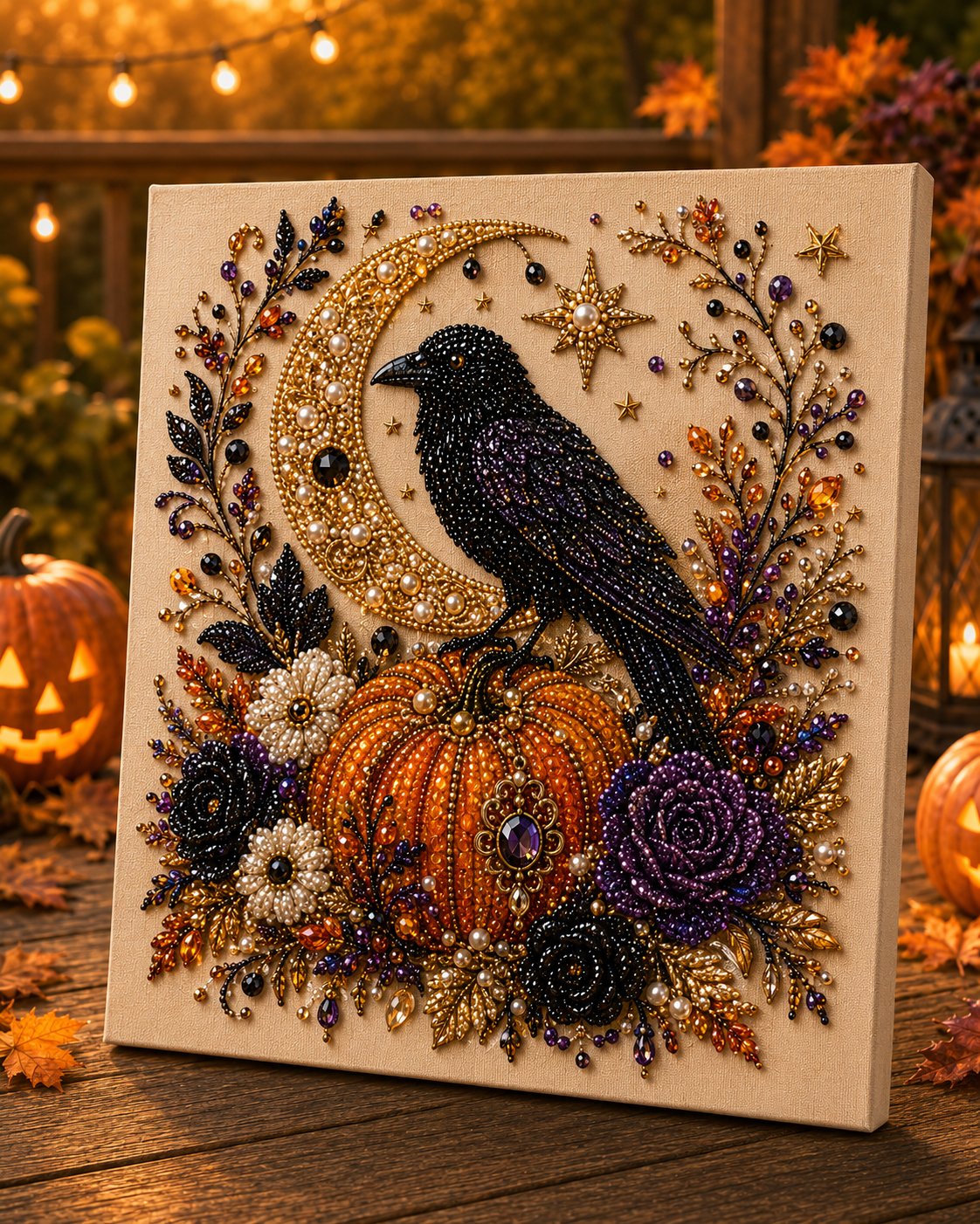 💥 Last Day 50% OFF – 👻✨IVOSOMA® Halloween Pearl Art DIY Kit – Turn Tiny Pearls into Spooky-Cute Magic